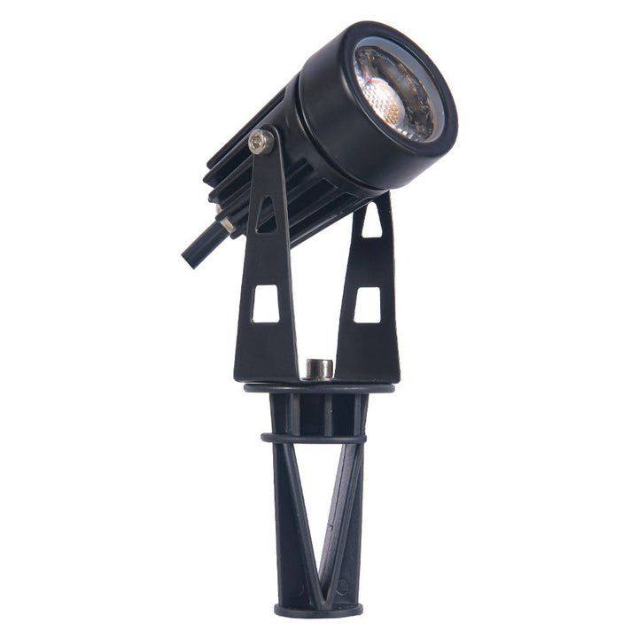 Outdoor Landscape Lighting LED 12V Low Voltage CD43 Cast Aluminum Spotlight | 5W 3000K Warm White Integrated LED 12V Low Voltage Landscape Light Black