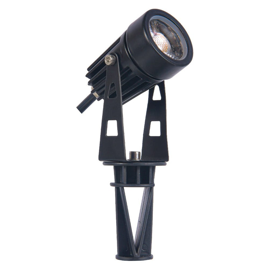 Outdoor Landscape Lighting LED 12V Low Voltage CD43 Cast Aluminum Spotlight | 5W 3000K Warm White Integrated LED 12V Low Voltage Landscape Light Black