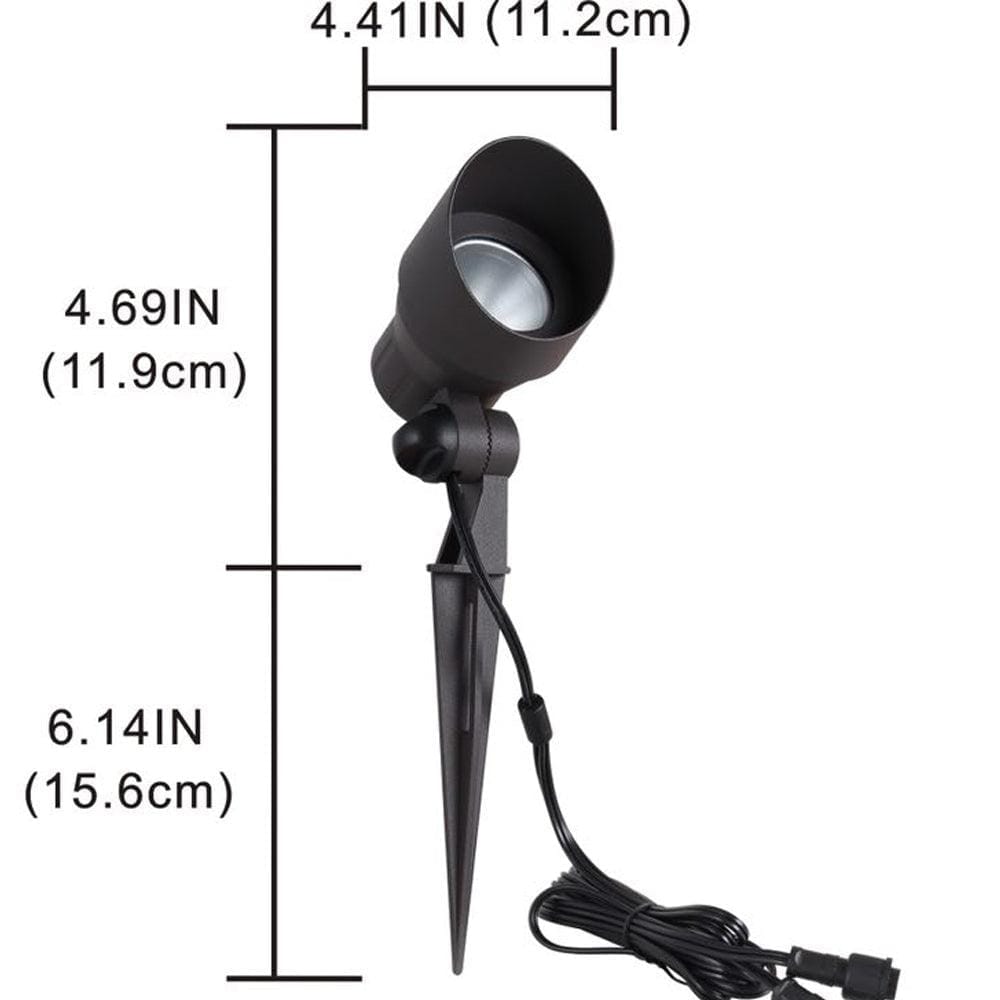 Outdoor Landscape Lighting LED 12V Low Voltage CD45 4x/8x/12x Package 12V Low Voltage Black 3000K Warm White Integrated LED Directional Up Light Outdoor Aluminum Spotlight
