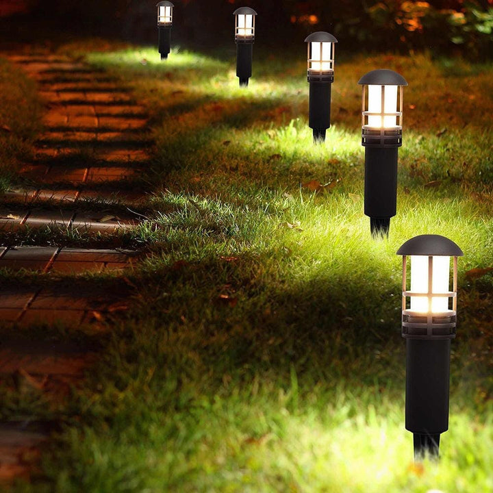 Outdoor Landscape Lighting LED 12V Low Voltage CDPA55 4x/8x/12x Package 3W 12V Low Voltage 3000K Warm White Integrated LED Garden Bollard Aluminum Path Light