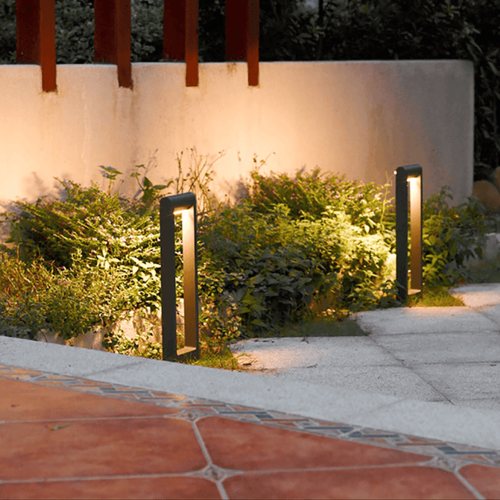 Outdoor Landscape Lighting LED 12V Low Voltage CDPA56 4x/8x/12x Package 8W 12V Low Voltage LED Rectangular Adjustable Bollard Landscape Aluminum Pathway Lighting