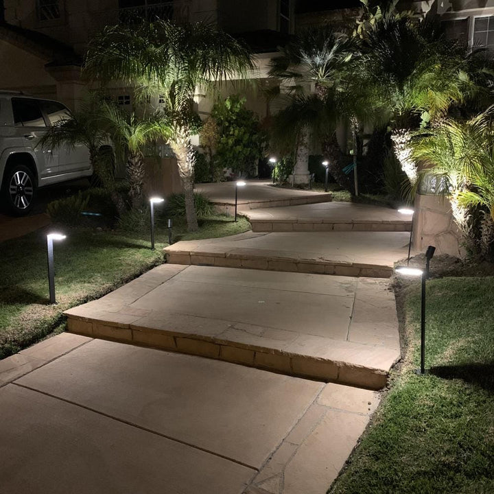 Outdoor Landscape Lighting LED 12V Low Voltage CDPS58 Stainless Steel Path Light | 3W 3000K Warm White Integrated LED 12V Low Voltage Landscape Light