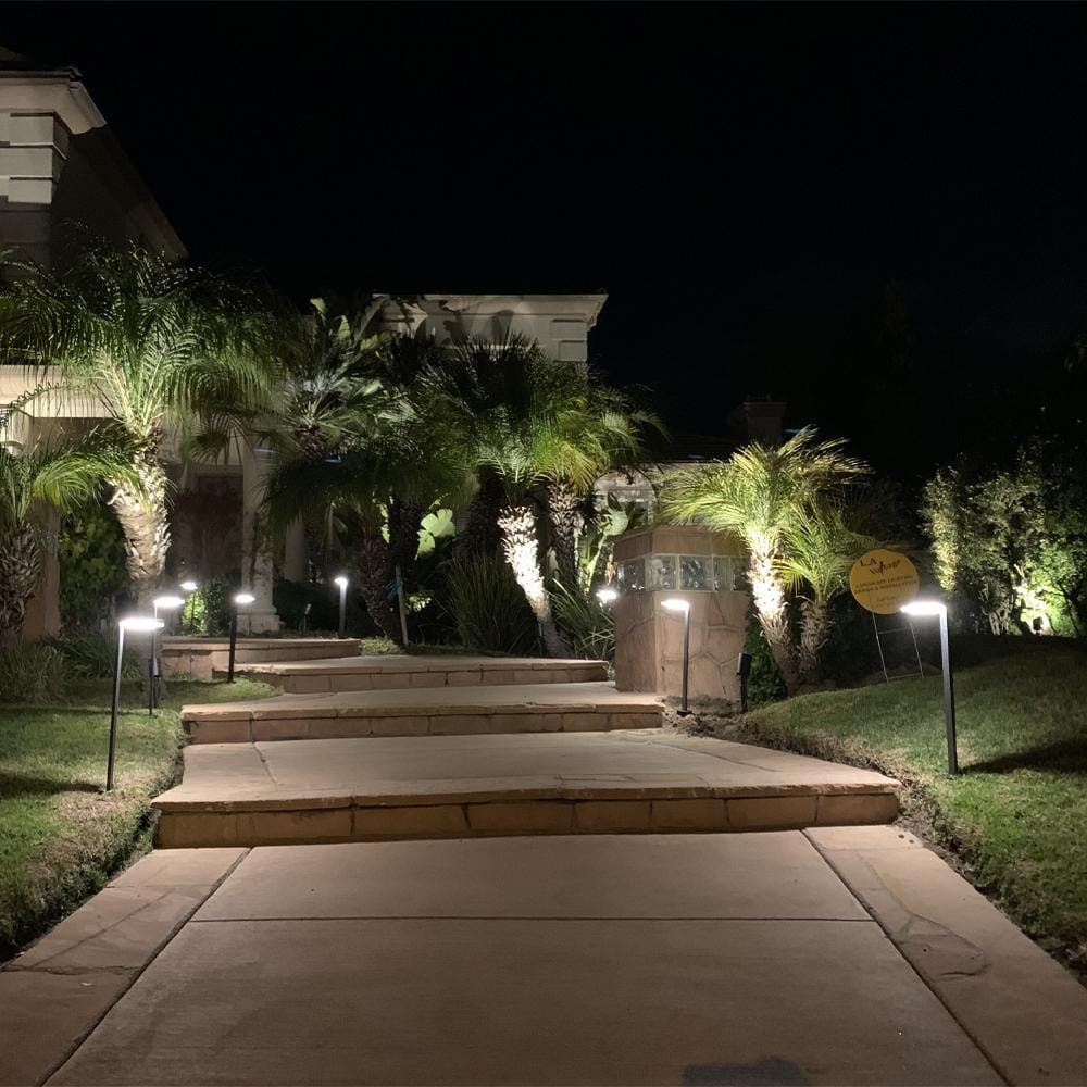 Outdoor Landscape Lighting LED 12V Low Voltage CDPS58 Stainless Steel Path Light | 3W 3000K Warm White Integrated LED 12V Low Voltage Landscape Light