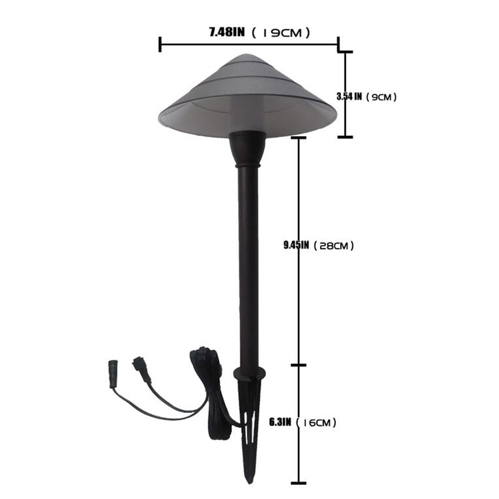 Outdoor Landscape Lighting LED 12V Low Voltage CDPA65 Cast Aluminum Path Light | 3W 3000K Warm White Integrated LED 12V Low Voltage Landscape Light