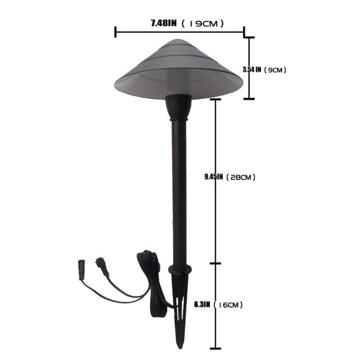 Outdoor Landscape Lighting LED 12V Low Voltage CDPA65 4x/8x/12x Package 3000K Warm White Integrated LED 3W Beaded Swivel Hat LED 12V Low Voltage Aluminum Path Light
