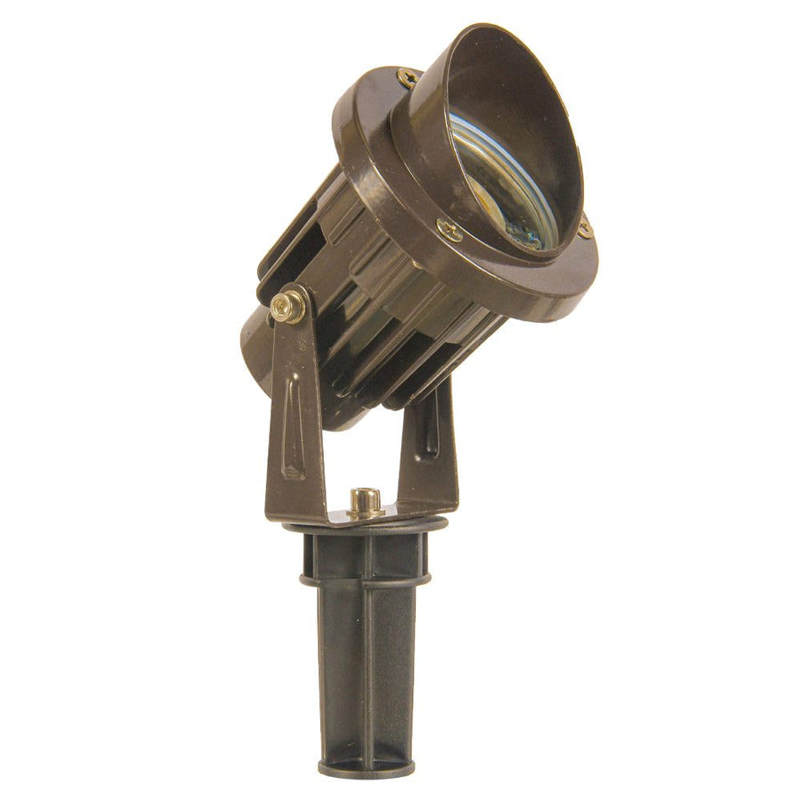 Outdoor Landscape Lighting LED 12V Low Voltage CD75 Cast Aluminum Spotlight | 7W Integrated LED 12V Low Voltage Landscape Light Brown 3000K Warm White