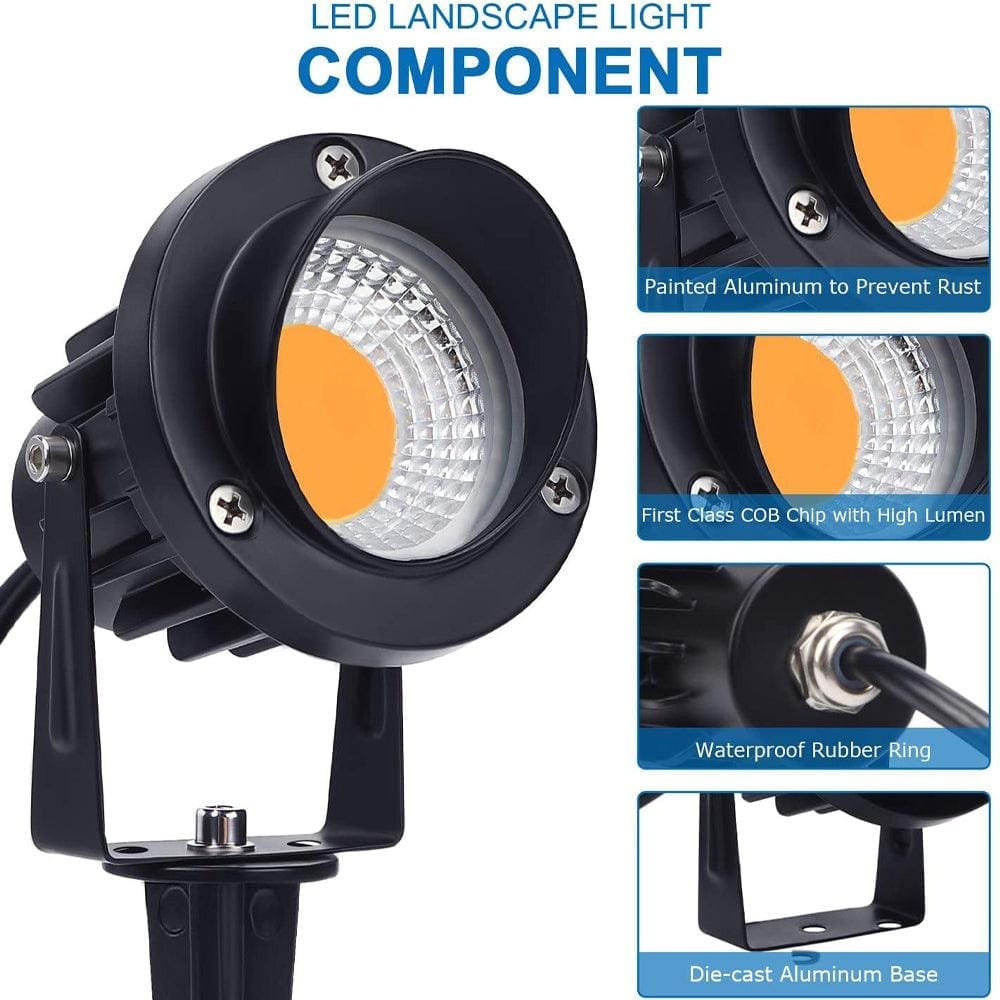 Outdoor Landscape Lighting LED 12V Low Voltage CD75 4x/8x/12x Package 7W 12V Low Voltage LED Directional Outdoor Landscape Aluminum Spotlight Narrow Beam 3000K