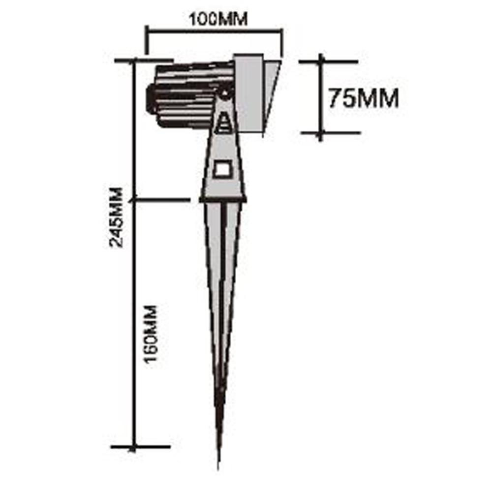 Outdoor Landscape Lighting LED 12V Low Voltage CD75 Cast Aluminum Spotlight | 7W Integrated LED 12V Low Voltage Landscape Light