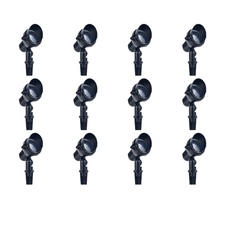 Outdoor Landscape Lighting LED 12V Low Voltage CD85 4x/8x/12x Package 10W 12V Low Voltage Garden Landscape Directional Waterproof Ground Narrow Beam Outdoor Aluminum Spotlight 12 Pack