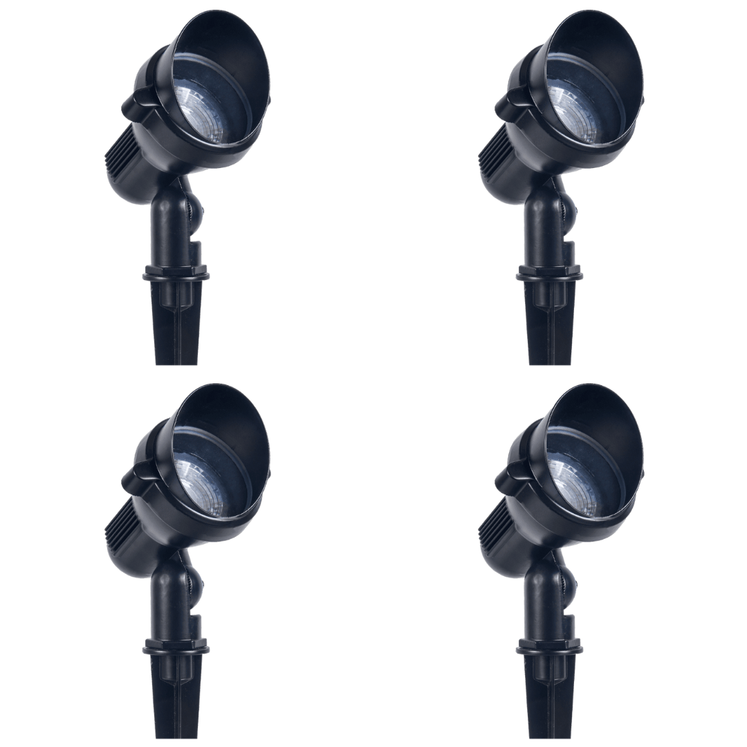Outdoor Landscape Lighting LED 12V Low Voltage CD85 4x/8x/12x Package 10W 12V Low Voltage Garden Landscape Directional Waterproof Ground Narrow Beam Outdoor Aluminum Spotlight 4 Pack