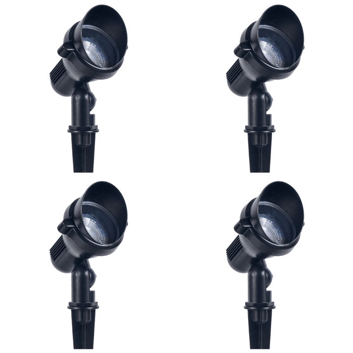 Outdoor Landscape Lighting LED 12V Low Voltage CD85 4x/8x/12x Package 10W 12V Low Voltage Garden Landscape Directional Waterproof Ground Narrow Beam Outdoor Aluminum Spotlight 4 Pack
