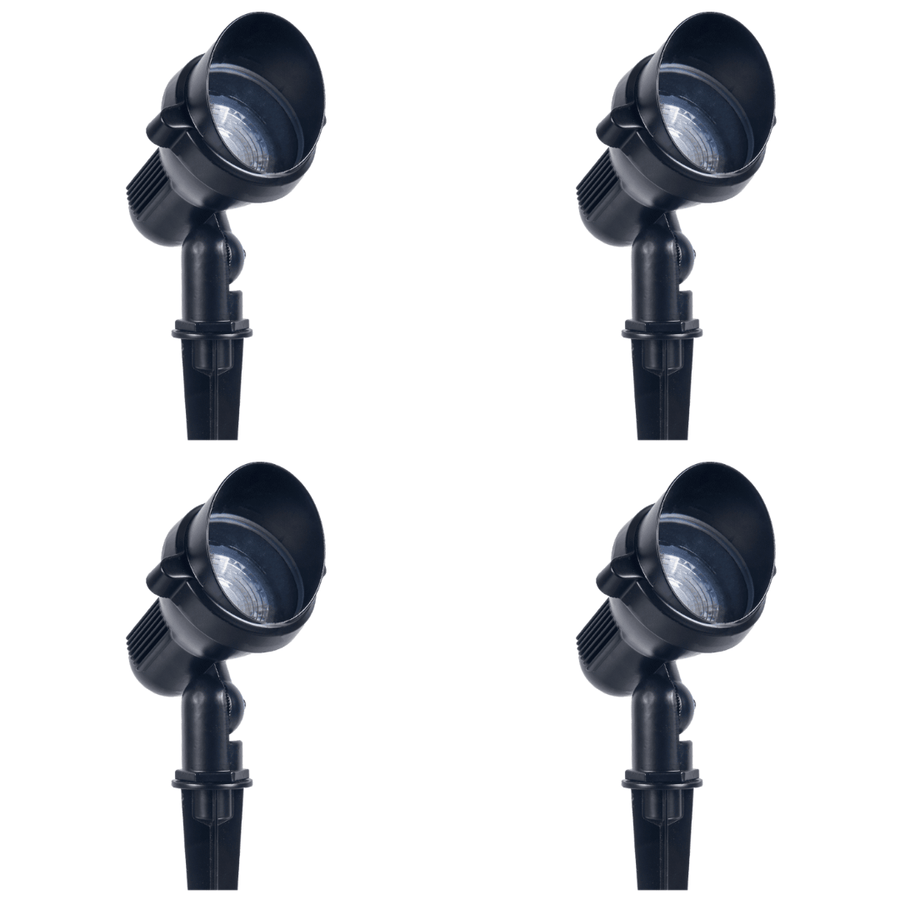Outdoor Landscape Lighting LED 12V Low Voltage CD85 4x/8x/12x Package 10W 12V Low Voltage Garden Landscape Directional Waterproof Ground Narrow Beam Outdoor Aluminum Spotlight 4 Pack