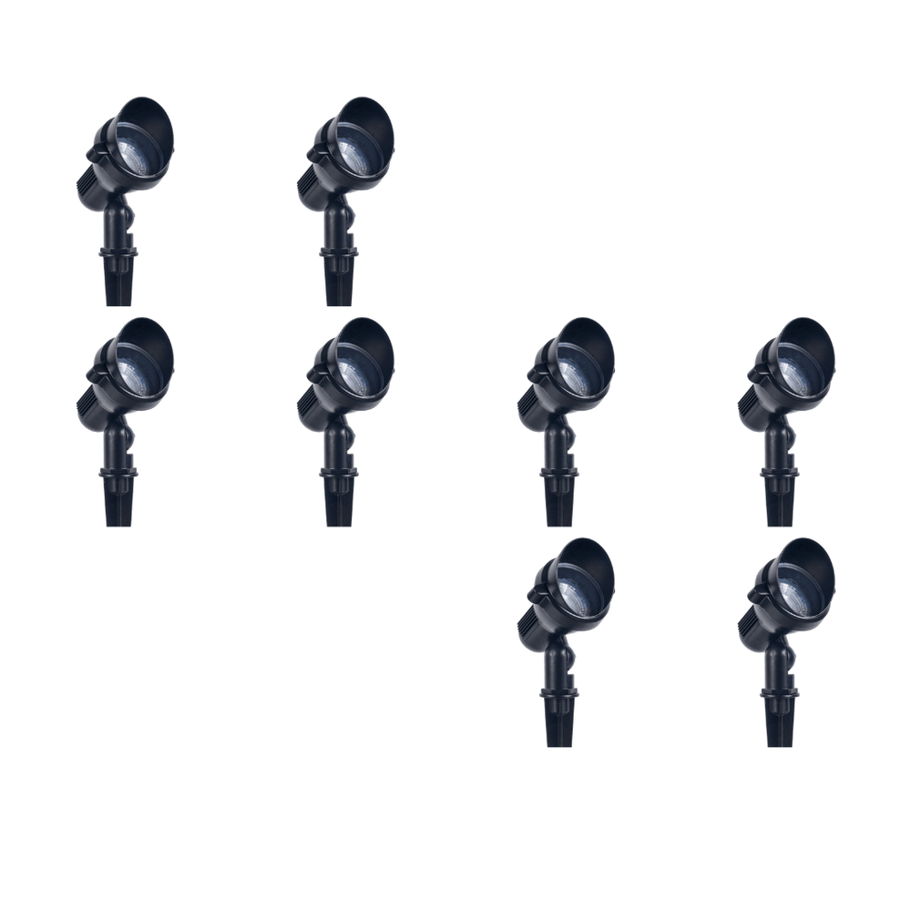 Outdoor Landscape Lighting LED 12V Low Voltage CD85 4x/8x/12x Package 10W 12V Low Voltage Garden Landscape Directional Waterproof Ground Narrow Beam Outdoor Aluminum Spotlight 8 Pack
