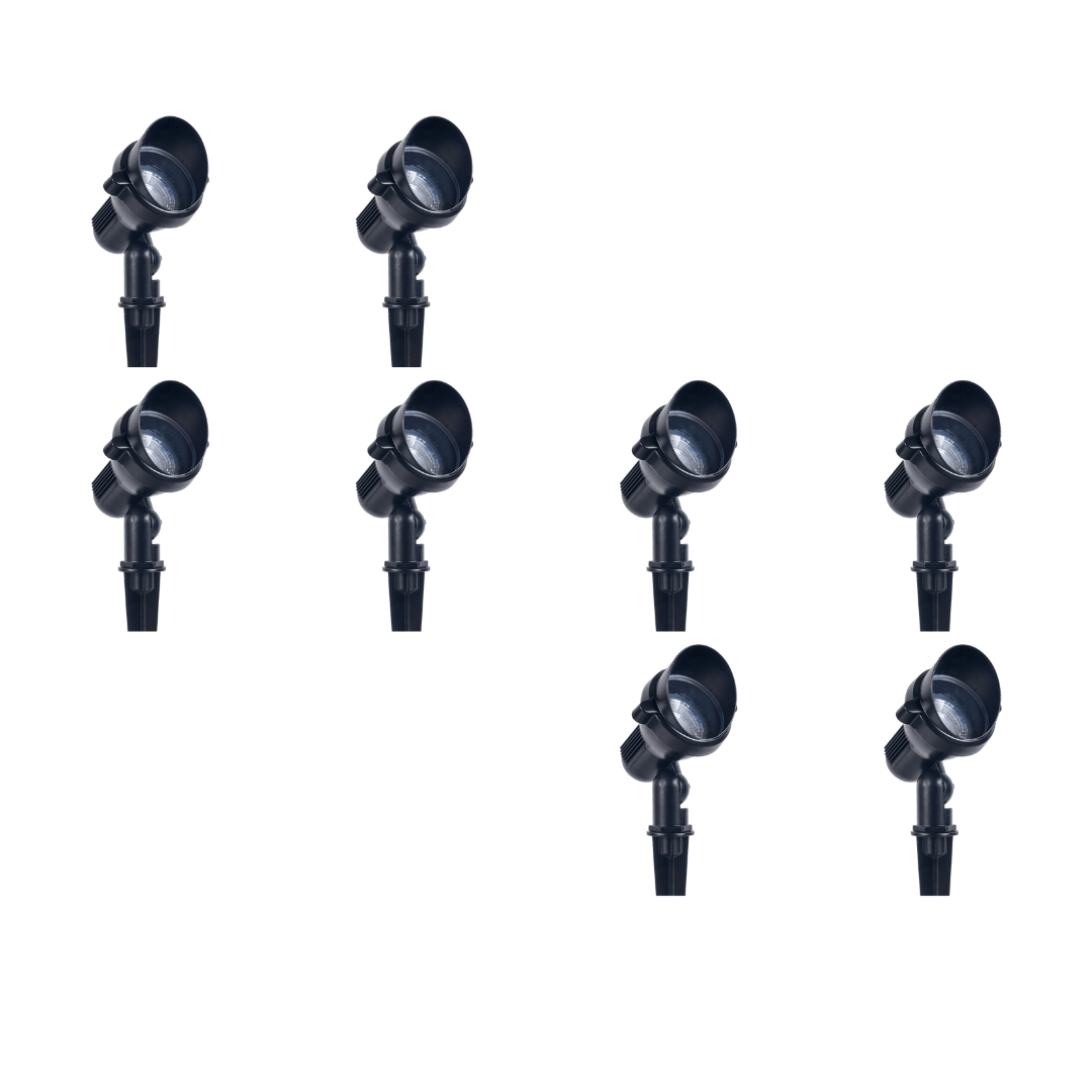 Outdoor Landscape Lighting LED 12V Low Voltage CD85 4x/8x/12x Package 10W 12V Low Voltage Garden Landscape Directional Waterproof Ground Narrow Beam Outdoor Aluminum Spotlight 8 Pack