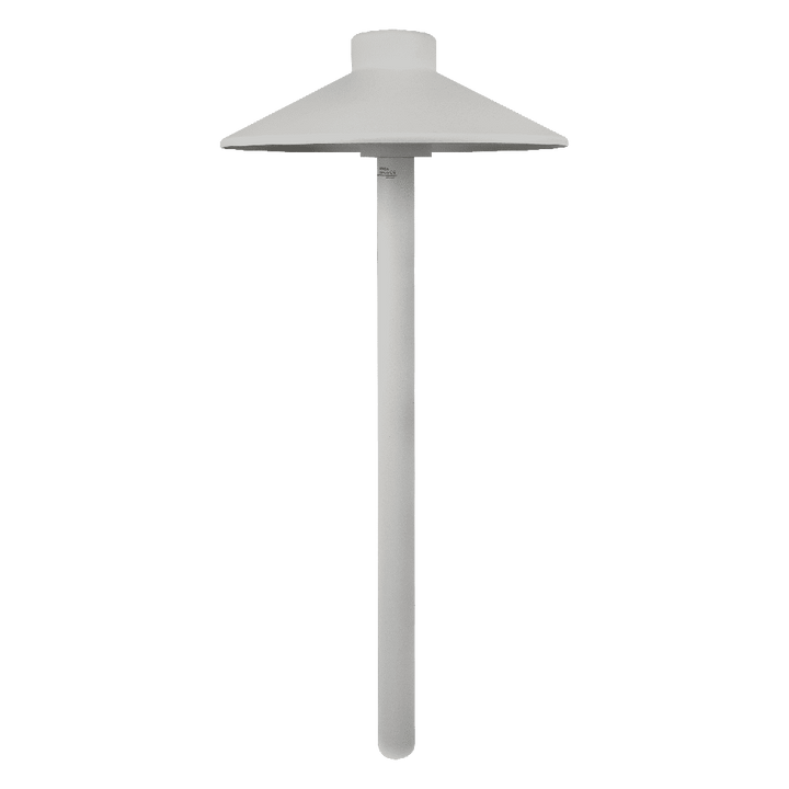 Outdoor Landscape Lighting LED 12V Low Voltage CDPA50 3W 12V Low Voltage Smooth Hat 3000K Warm White Integrated LED Low Voltage Aluminum Path Light White