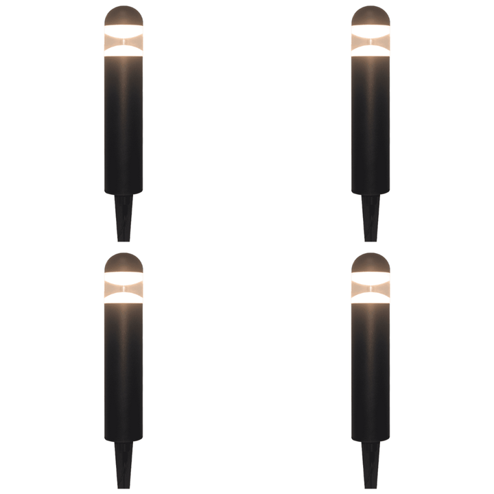 Outdoor Landscape Lighting LED 12V Low Voltage CDPA51 4x/8x/12x Package 3W 12V 3000K Warm White Integrated LED Garden Bollard 12V Low Voltage Aluminum Path Light 4 Pack