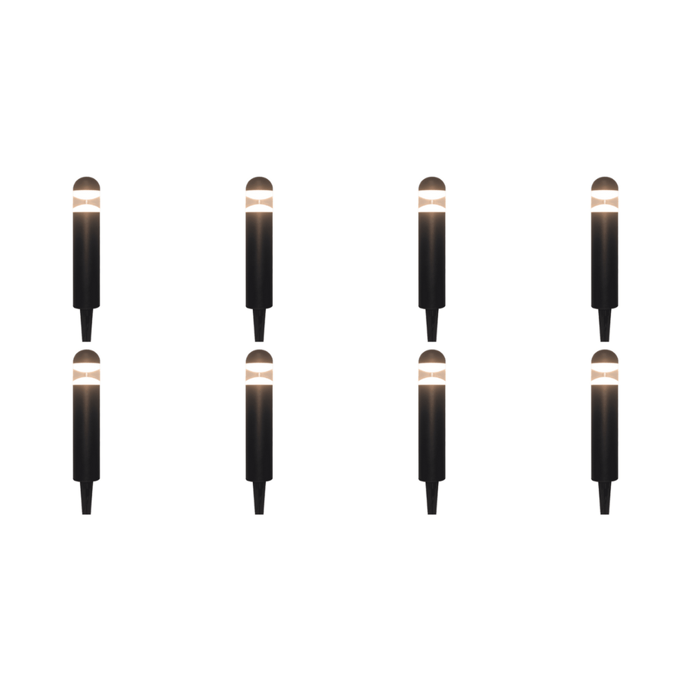 Outdoor Landscape Lighting LED 12V Low Voltage CDPA51 4x/8x/12x Package 3W 12V 3000K Warm White Integrated LED Garden Bollard 12V Low Voltage Aluminum Path Light 8 Pack