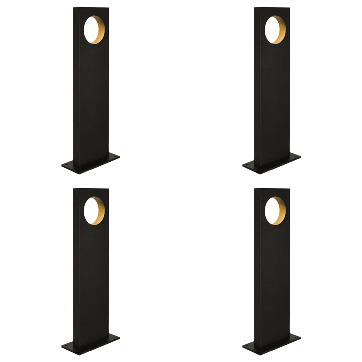 Outdoor Landscape Lighting LED 12V Low Voltage CDPA54 4x/8x/12x Package 12V Low Voltage 3W 3000K Warm White Integrated LED Modern Bollard Aluminum Light Landscape Path Light 4 Pack