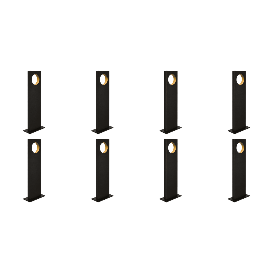 Outdoor Landscape Lighting LED 12V Low Voltage CDPA54 4x/8x/12x Package 12V Low Voltage 3W 3000K Warm White Integrated LED Modern Bollard Aluminum Light Landscape Path Light 8 Pack