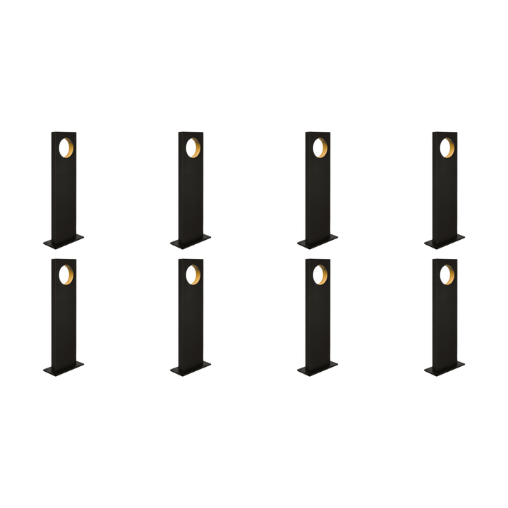 Outdoor Landscape Lighting LED 12V Low Voltage CDPA54 4x/8x/12x Package 12V Low Voltage 3W 3000K Warm White Integrated LED Modern Bollard Aluminum Light Landscape Path Light 8 Pack