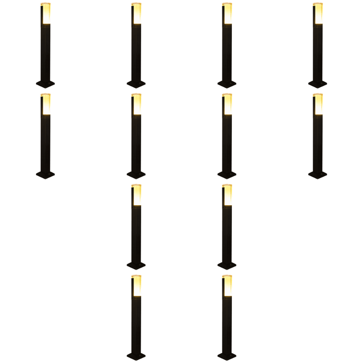Outdoor Landscape Lighting LED 12V Low Voltage CDPA60 4x/8x/12x Package 12V Low Voltage 3000K Warm White LED Bollard Landscape Light | Low Voltage Aluminum Path Light 12 Pack