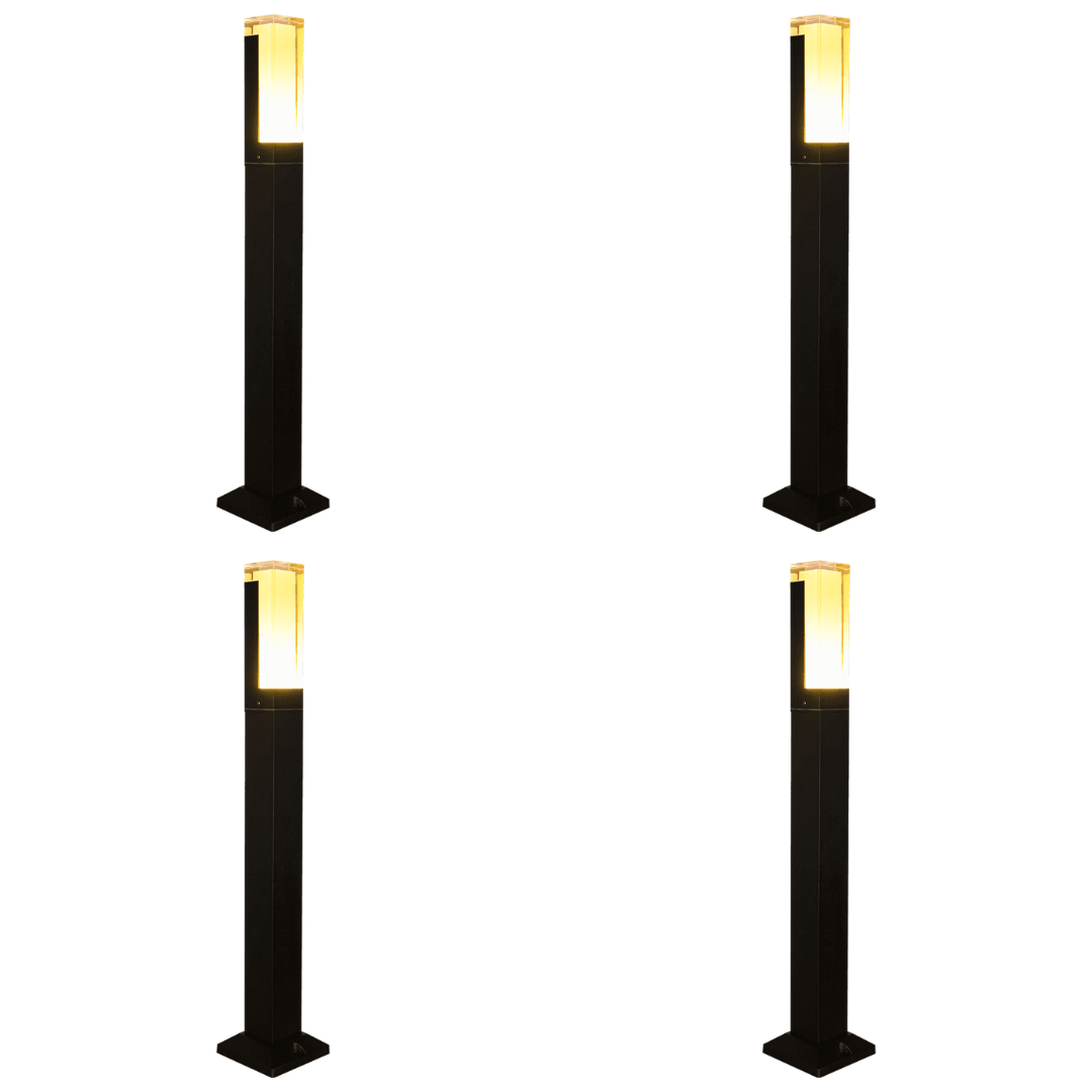 Outdoor Landscape Lighting LED 12V Low Voltage CDPA60 4x/8x/12x Package 12V Low Voltage 3000K Warm White LED Bollard Landscape Light | Low Voltage Aluminum Path Light 4 Pack