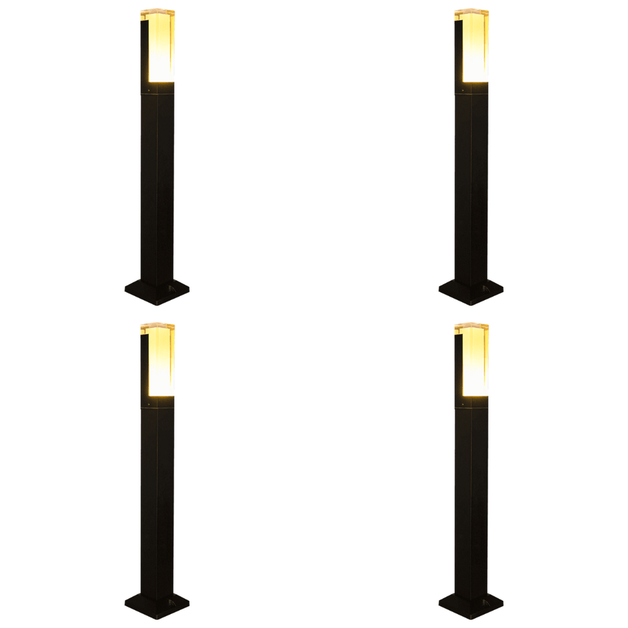 Outdoor Landscape Lighting LED 12V Low Voltage CDPA60 4x/8x/12x Package 12V Low Voltage 3000K Warm White LED Bollard Landscape Light | Low Voltage Aluminum Path Light 4 Pack