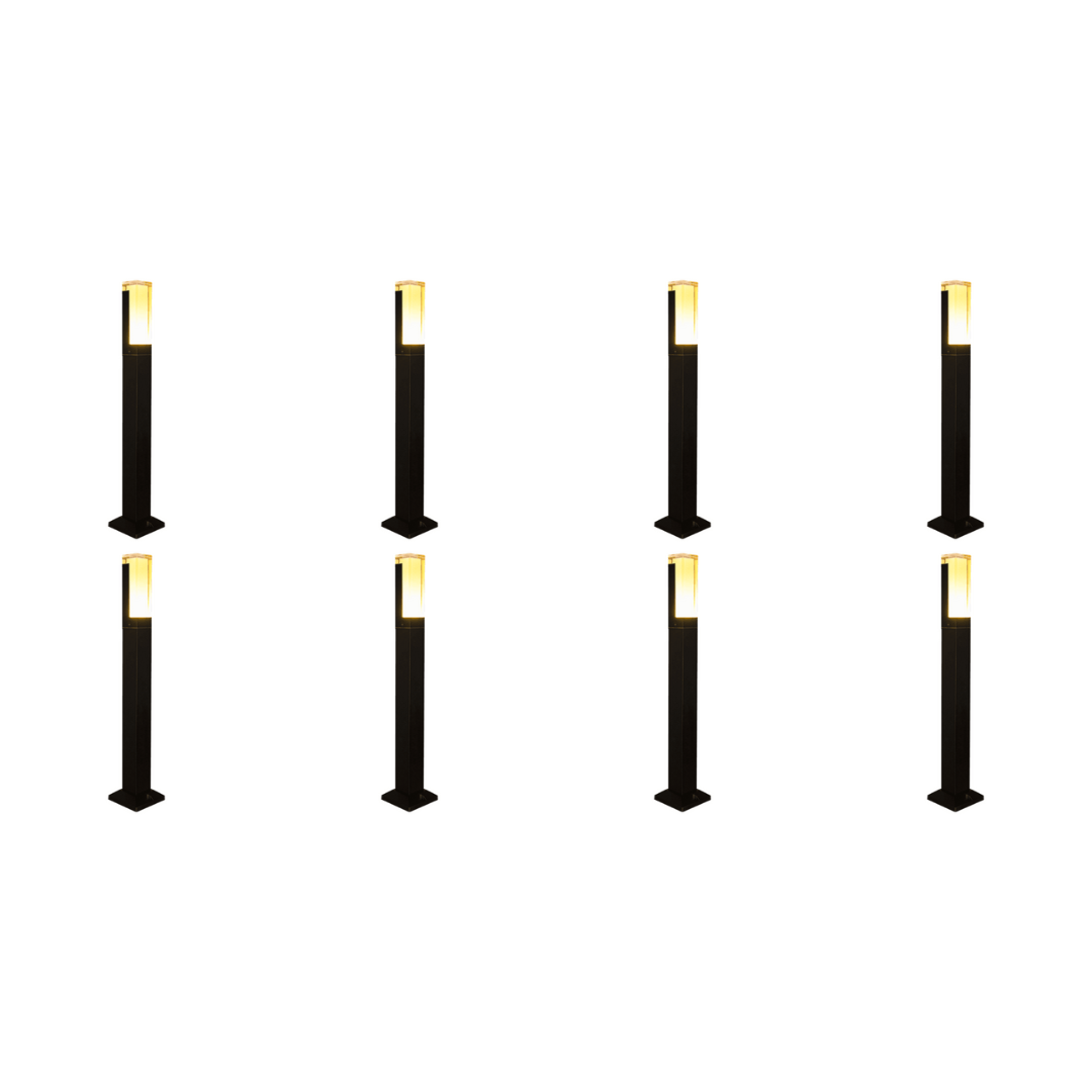 Outdoor Landscape Lighting LED 12V Low Voltage CDPA60 4x/8x/12x Package 12V Low Voltage 3000K Warm White LED Bollard Landscape Light | Low Voltage Aluminum Path Light 8 Pack