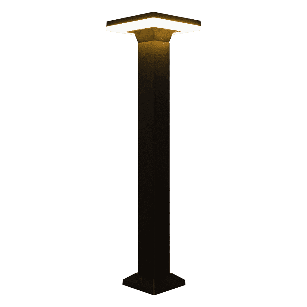 Outdoor Landscape Lighting LED 12V Low Voltage CDPA63 4x/8x/12x Package 12W Bollard Aluminumm Pathway Lighting LED Square Top Modern 12V Low Voltage