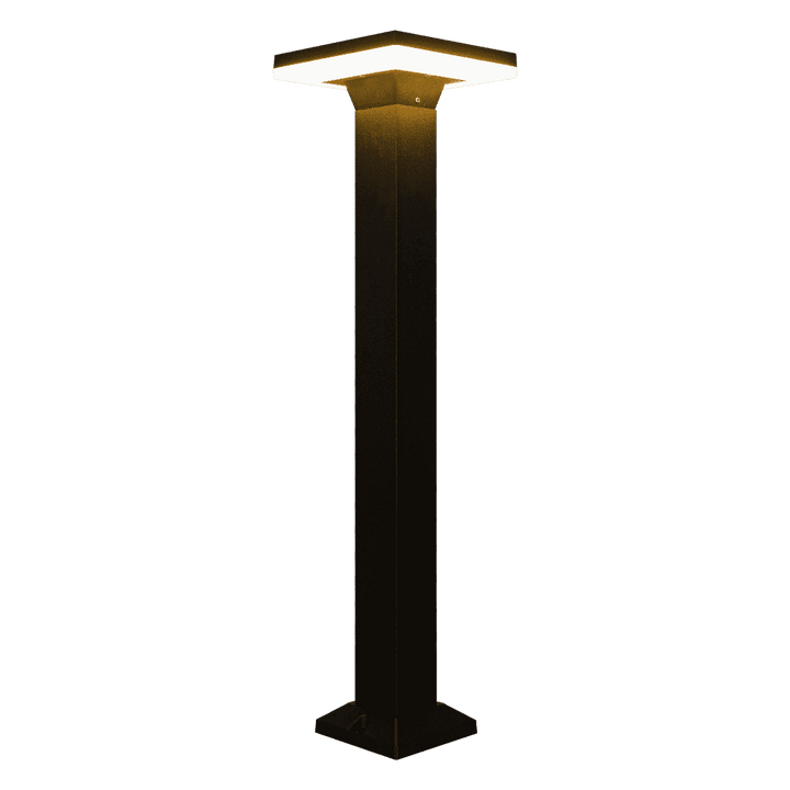 Outdoor Landscape Lighting LED 12V Low Voltage CDPA63 4x/8x/12x Package 12W Bollard Aluminumm Pathway Lighting LED Square Top Modern 12V Low Voltage