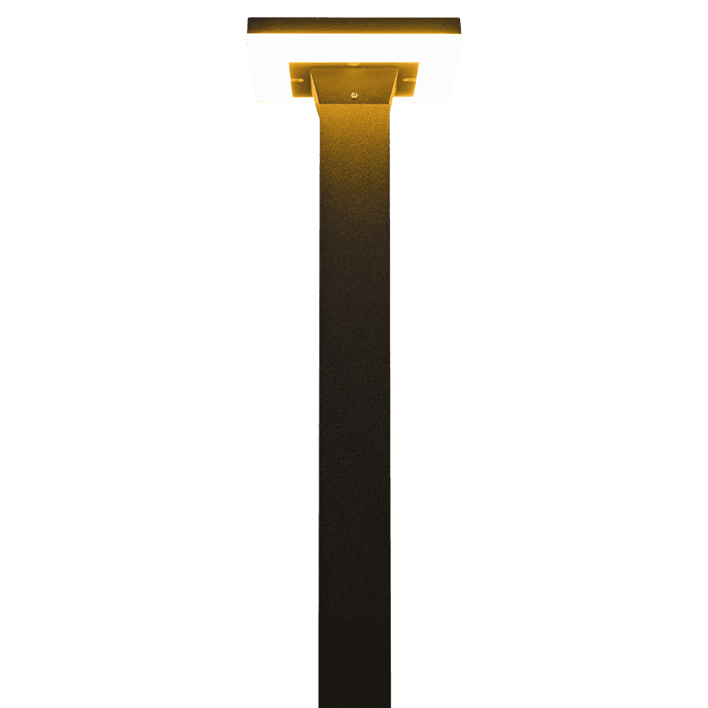 Outdoor Landscape Lighting LED 12V Low Voltage CDPA63 4x/8x/12x Package 12W Bollard Aluminumm Pathway Lighting LED Square Top Modern 12V Low Voltage
