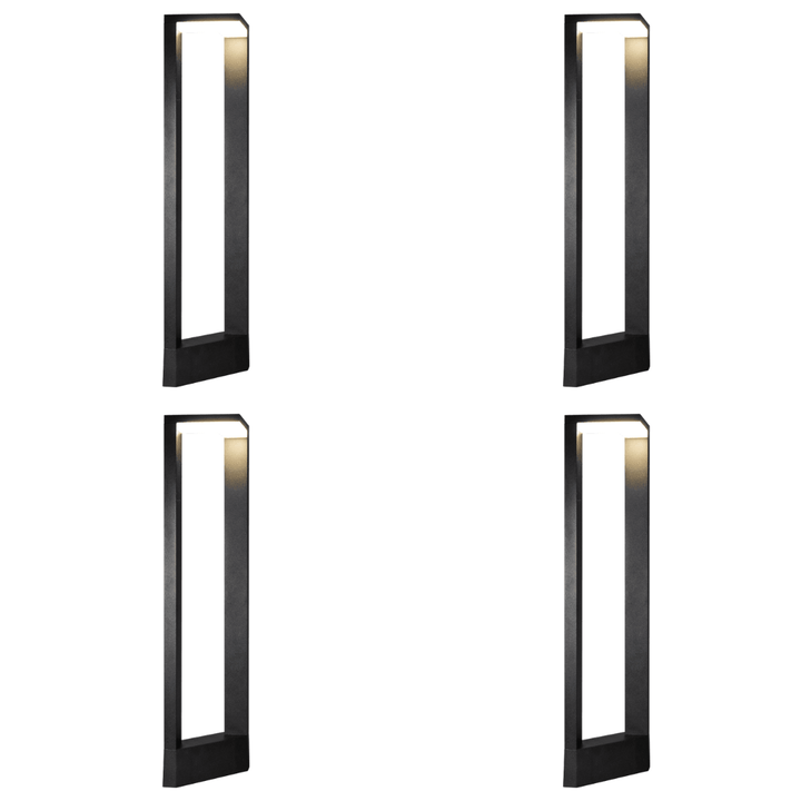Outdoor Landscape Lighting LED 12V Low Voltage CDPA66 4x/8x/12x Package 10W 3000K Warm White Integrated LED Modern Low Voltage Bollard Light Landscape Path Light 4 Pack