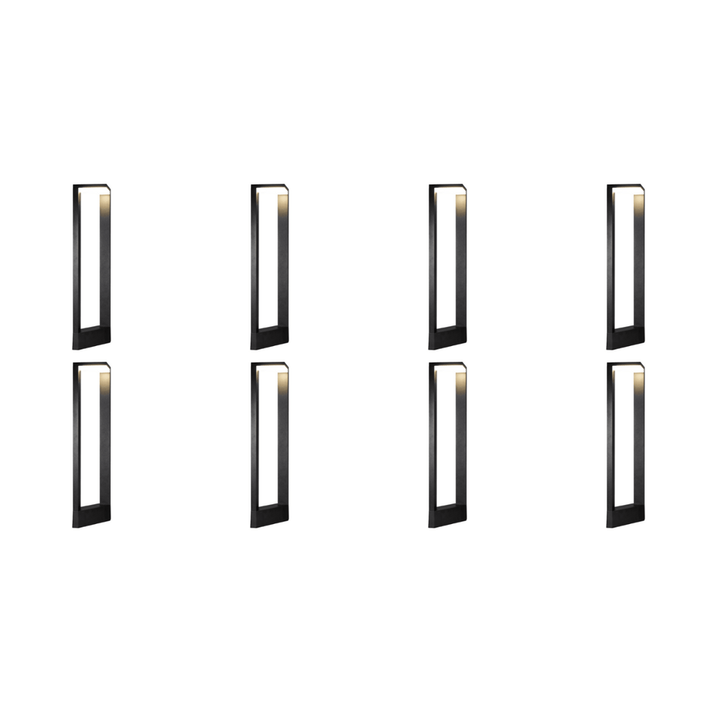 Outdoor Landscape Lighting LED 12V Low Voltage CDPA66 4x/8x/12x Package 10W 3000K Warm White Integrated LED Modern Low Voltage Bollard Light Landscape Path Light 8 Pack