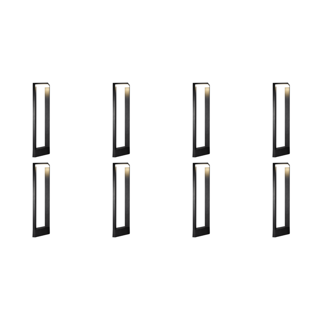Outdoor Landscape Lighting LED 12V Low Voltage CDPA66 4x/8x/12x Package 10W 3000K Warm White Integrated LED Modern Low Voltage Bollard Light Landscape Path Light 8 Pack