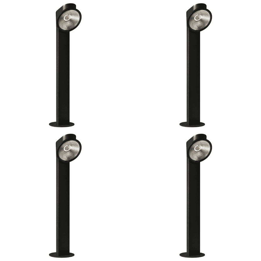Outdoor Landscape Lighting LED 12V Low Voltage CDPA69 4x/8x/12x Package 10W LED Multi Directional Aluminum Bollard Path Light 12V Low Voltage Outdoor Landscape Lighting 4 Pack
