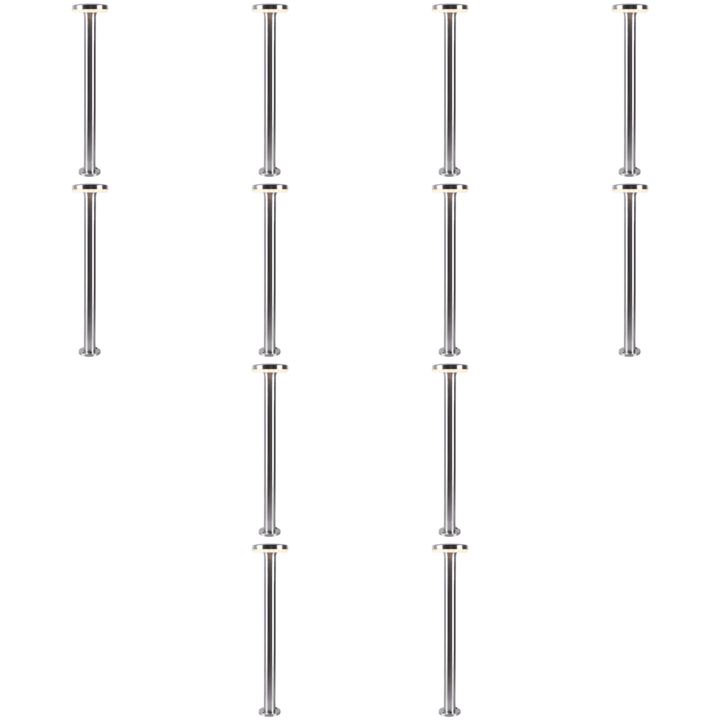 Outdoor Landscape Lighting LED 12V Low Voltage CDPS72 4x/8x/12x Package 7W Stainless Steel Bollard Pathway Lighting LED Circle Top Modern 12V Low Voltage 12 Package