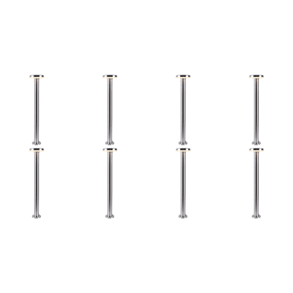 Outdoor Landscape Lighting LED 12V Low Voltage CDPS72 4x/8x/12x Package 7W Stainless Steel Bollard Pathway Lighting LED Circle Top Modern 12V Low Voltage 8 Package