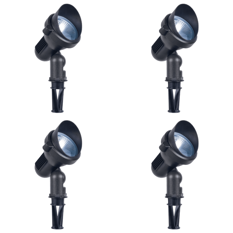 Outdoor Landscape Lighting LED 12V Low Voltage CDR85 4x/8x/12x Package 9W 12V Low Voltage RGB Directional Ground Outdoor Landscape Aluminum Spotlight Waterproof Fixture 4 Pack