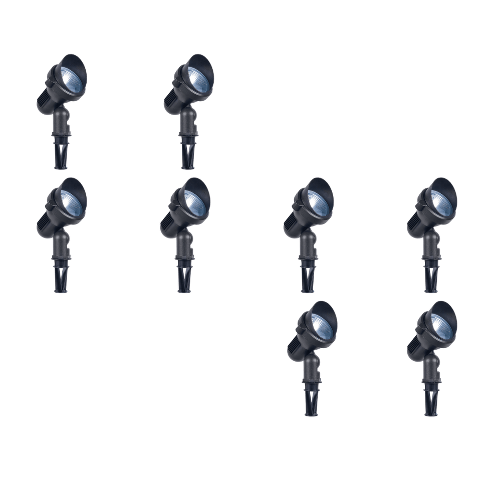 Outdoor Landscape Lighting LED 12V Low Voltage CDR85 4x/8x/12x Package 9W 12V Low Voltage RGB Directional Ground Outdoor Landscape Aluminum Spotlight Waterproof Fixture 8 Pack