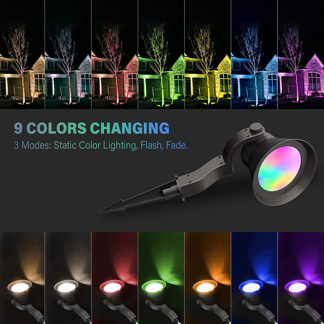 Outdoor Landscape Lighting LED 12V Low Voltage CDRA95 10W LED Smart Wi-Fi RGBW Wide Beam Directional Outdoor Landscape 12V Low Voltage Aluminum Spotlight