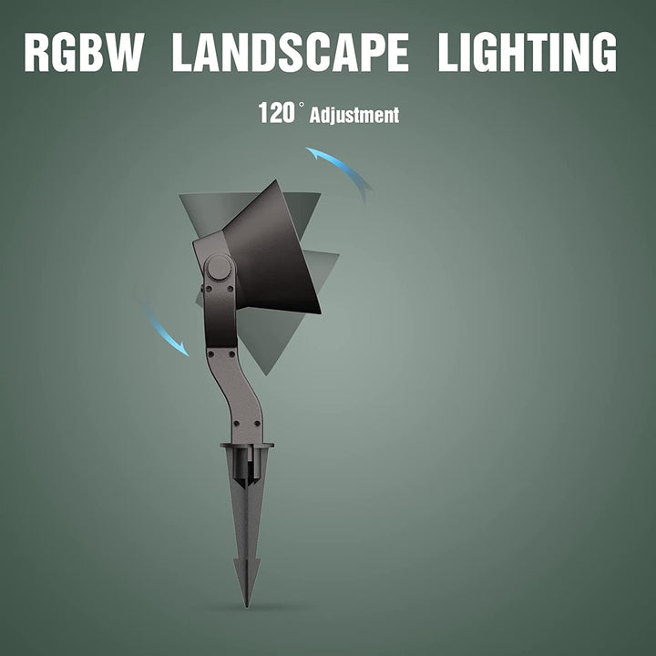 Outdoor Landscape Lighting LED 12V Low Voltage CCDA95 7W LED 4x/8x/12x Package 3CCT 12V Low Voltage Wide Beam Directional Outdoor Landscape Lighting Aluminum Spotlight