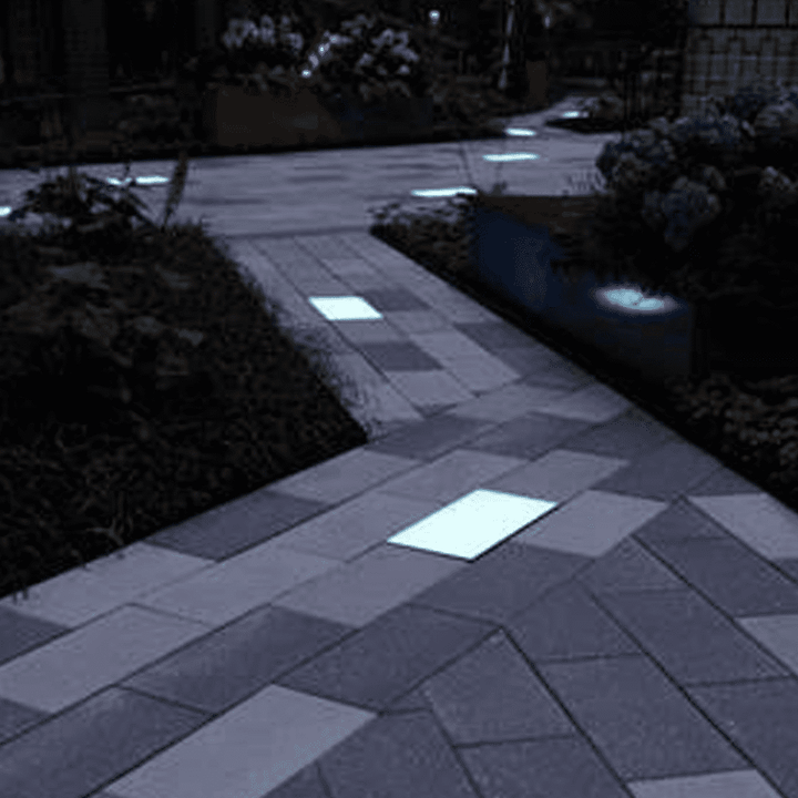 Outdoor Landscape Lighting LED 12V Low Voltage CRG31 4x/8x/12x Package DC12V Low Voltage In Ground RGB or Warm White LED Brick Paver Light Rectangle IP67 Waterproof