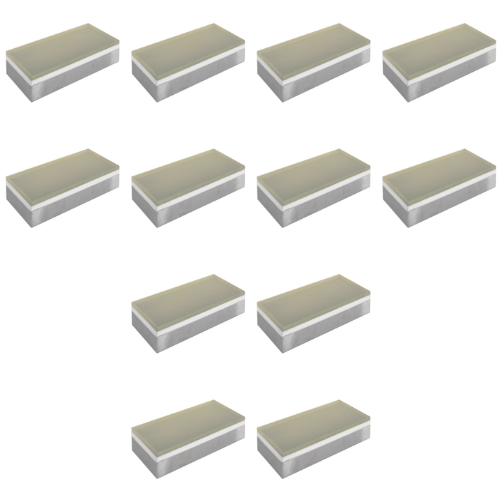Outdoor Landscape Lighting LED 12V Low Voltage CRG31 4x/8x/12x Package DC12V Low Voltage In Ground RGB or Warm White LED Brick Paver Light Rectangle IP67 Waterproof 12 Pack Warm White