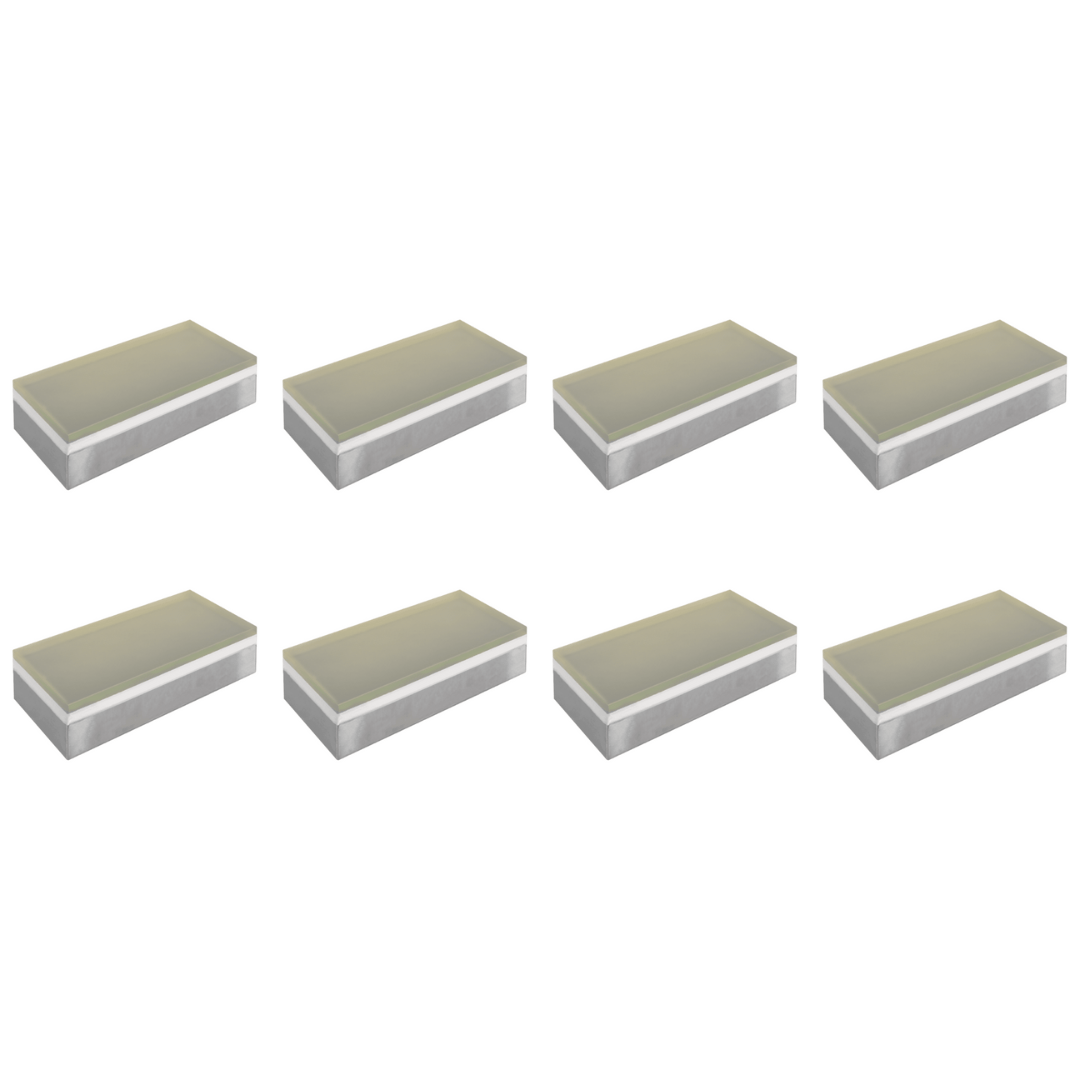 Outdoor Landscape Lighting LED 12V Low Voltage CRG31 4x/8x/12x Package DC12V Low Voltage In Ground RGB or Warm White LED Brick Paver Light Rectangle IP67 Waterproof 8 Pack Warm White