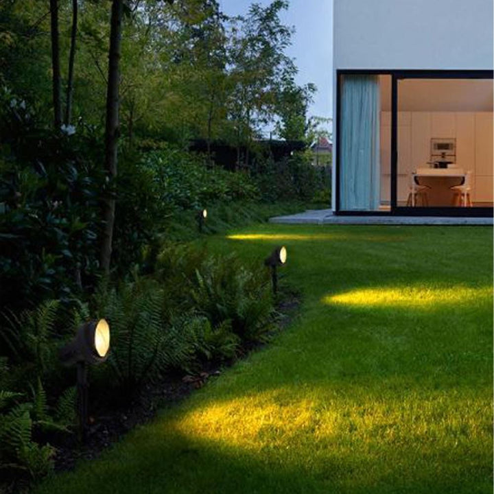 Outdoor Landscape Lighting LED 12V Low Voltage CD85 Cast Aluminum Spotlight | 10W 3000K Warm White Integrated LED 12V Low Voltage Landscape Light