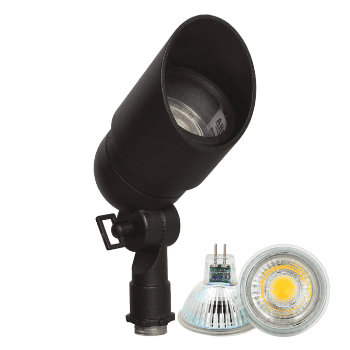 Outdoor Landscape Lighting LED 12V Low Voltage DL01 4x/8x/12x Package 12V Low Voltage Directional LED Outdoor Aluminum Spotlight with MR16 5W 3000K Bulb