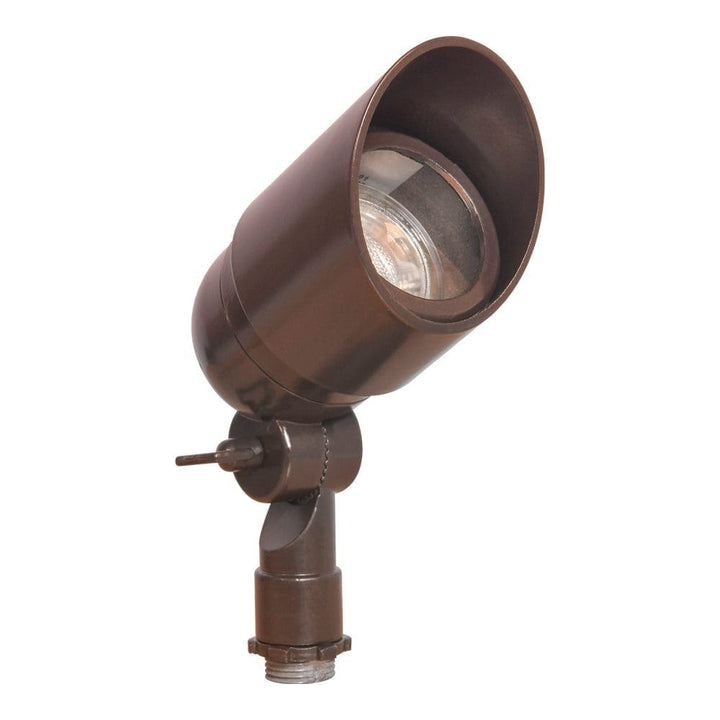 Outdoor Landscape Lighting LED 12V Low Voltage DL01 12V Low Voltage Outdoor LED Landscape Aluminum Spotlight | MR16 Socket Light Fixture Brown
