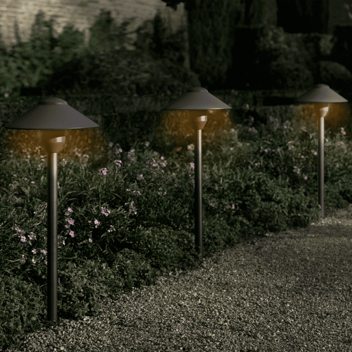 Outdoor Landscape Lighting LED 12V Low Voltage DL03 4x/8x/12x Package 12V AC/DC Aluminum Low Voltage Landscape Lighting Mushroom Path Light with G4 3W 3000K Bulb
