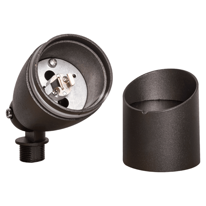 Outdoor Landscape Lighting LED 12V Low Voltage DL05 4x/8x/12x Package Low Voltage LED Smooth Bullet Directional Outdoor Aluminum Spotlight with MR16 5W 3000K Bulb