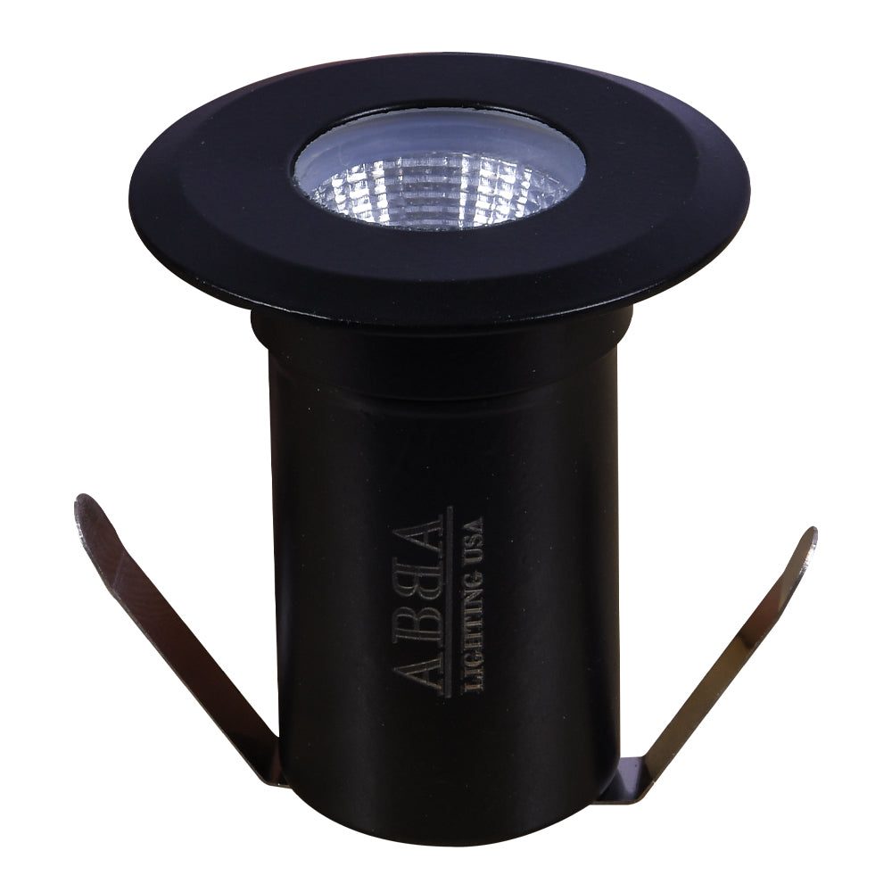Outdoor Landscape Lighting LED 12V Low Voltage DM52 Stainless Steel In-Ground Well Light | 3W Integrated LED 12V Low Voltage Landscape Light Black